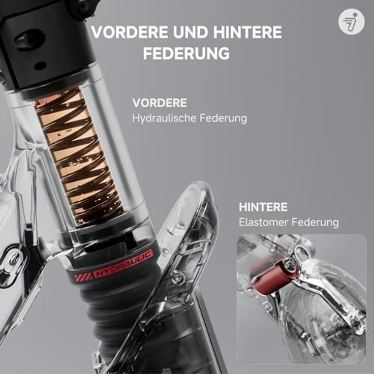 ninebot by Segway E-Scooter F3 Pro D, 500 W, 20 km/h, Eco Modus Reichweite 70 km, 10-Zoll Reifen, IPX6, Schwarz – Bild 4