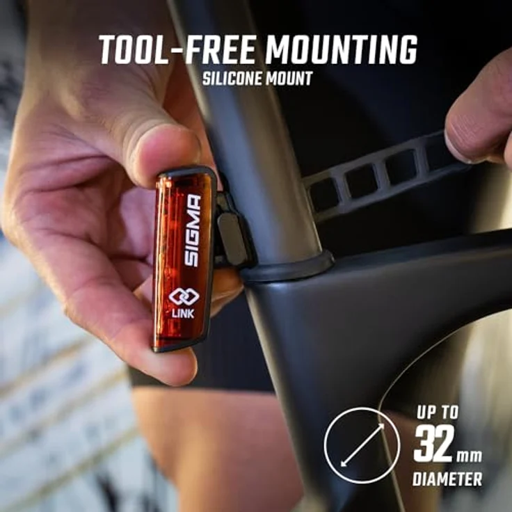 Sigma AURA 100 & BLAZE LINK, Fahrradlichtset mit 100 Lux und Bluetooth-Verbindung, Schraub-Halterung – Bild 9