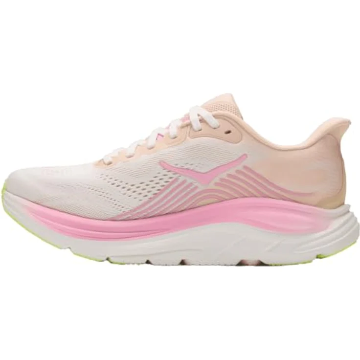 HOKA ONE ONE CLIFTON 11 Damen Laufschuh, neutral mit weichem Meta-Rocker™, atmungsaktivem Mesh-Obermaterial, Tangerine Glow/White, Größe 42.5 – Bild 6