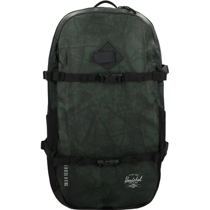 Herschel All Season Wanderrucksack 52.5 cm, 100% Polyester, grün, 35 cm x 12 cm