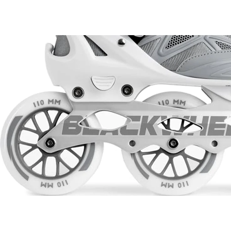 BLACKWHEELS Dynamic Inline Skates, Dreirädrige Speed-Skates mit 110 mm Rollen, Aluminium-Schiene, ABEC-7 Kugellagern und sicherem Dreifach-Verschlusssystem – Bild 4