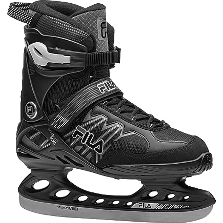 FILA SKATES Primo Ice, Inline Skate für Herren in Black/Grey, Größe 41 mit Edelstahlkufen und hohem Komfort – Bild 3