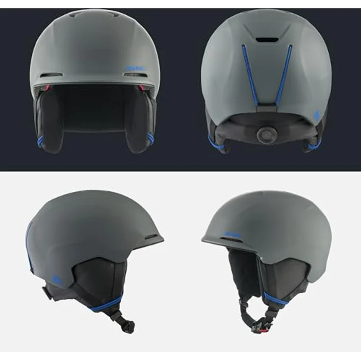 ALPINA BRIX JR, Skihelm für Kinder mit waschbarem Innenfutter, Midnight-Grey matt, M (51-55 cm) - sicher, komfortabel, perfekt klimatisiert, geringe Gewicht, abnehmbare Ohrenpolster – Bild 4
