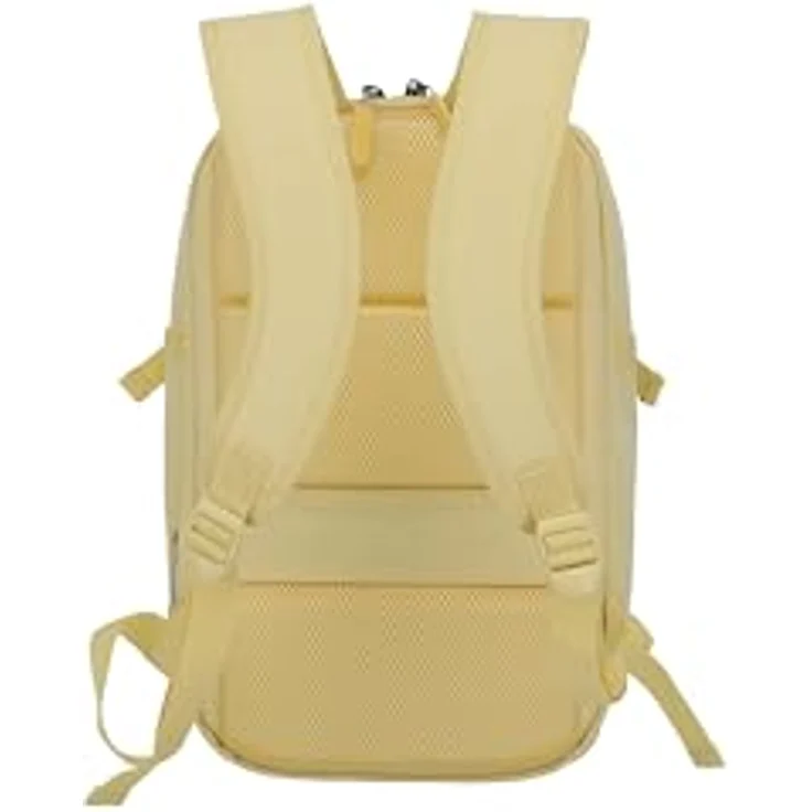 Travelite KICK OFF Handgepäck Rucksack, Kabinenrucksack mit Dehnfalte + Aufsteckfunktion, Laptopfach 13 Zoll, 40 cm, 20-23 Liter, Gelb – Bild 3