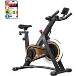 JASPORT A3 Ergometer Heimtrainer Fahrrad-Trainingsgerät für Ausdauertraining, geräuschloses Indoor-Cycling-Bike mit Tablethalterung, Kohlenstoffstahlrahmen, Tablethalterung, 120 kg Tragfähigkeit