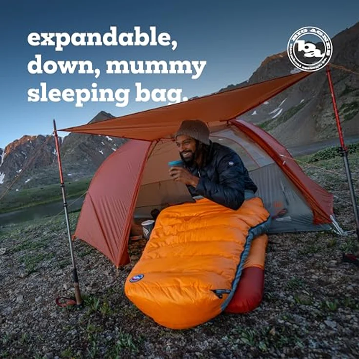 Big Agnes Kinder-Schlafsack, wasserabweisende Daune, flexibel anpassbar – Bild 3
