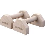 GORILLA SPORTS® Liegestützgriffe - 2er Set aus Holz, rutschfest, bis 300kg Belastbar, inkl. Tragetasche - Calisthenics Equipment, Parallettes, Push Up Bars, Liegestütze Barren