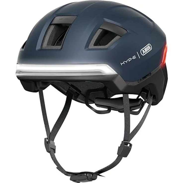ABUS HYP-E Fahrradhelm, Helm mit Frontlicht, Rücklicht und Blinklicht, für E-Bike und S-Pedelec, Größe L, Blau – Bild 4
