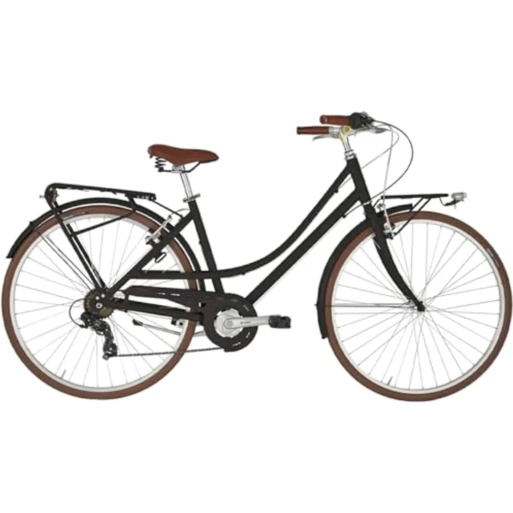 ALPINA Freetime Herrenfahrrad, Herren, Schwarz, 46 cm - Shimano TY300 7-Gang-Schaltung, 28 Zoll Räder