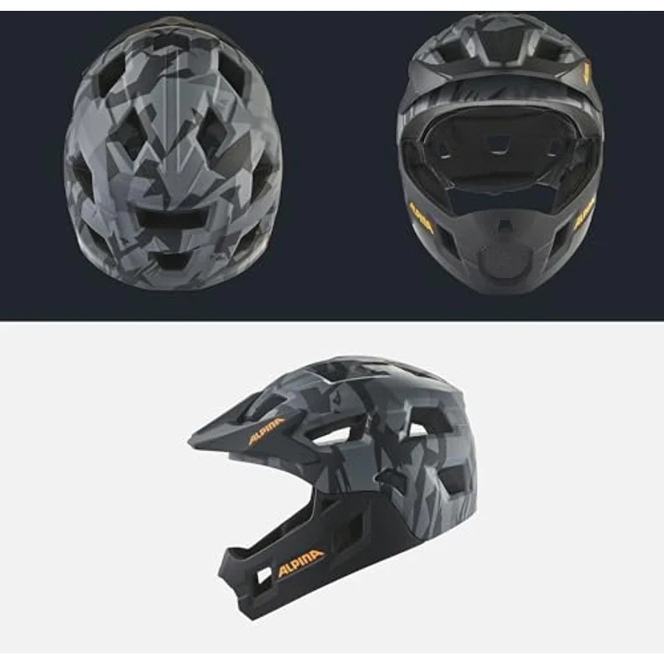 ALPINA SPORTS Velohelm Rupi, flexibler Helm mit abnehmbarem Kinnbügel, 15 Belüftungsöffnungen, Größe 50 - 55 cm – Bild 4