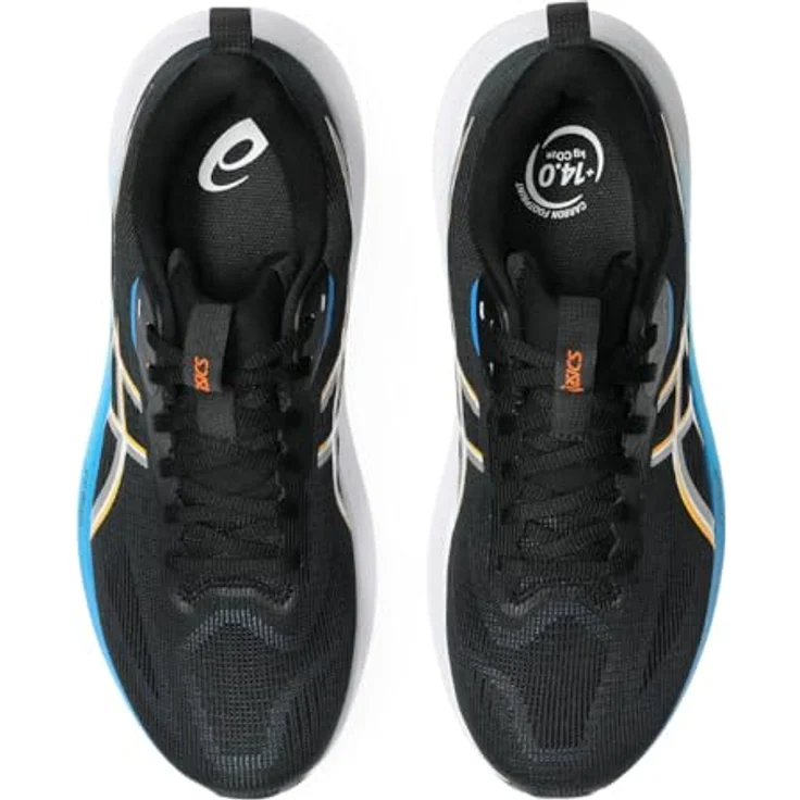 Asics 1011C077-004-M, Herren Laufschuhe mit stabilisierendem Mesh-Obermaterial, GEL®-Dämpfung und FF Blast™-Technologie, ideal für Überpronierer, schwarz – Bild 8