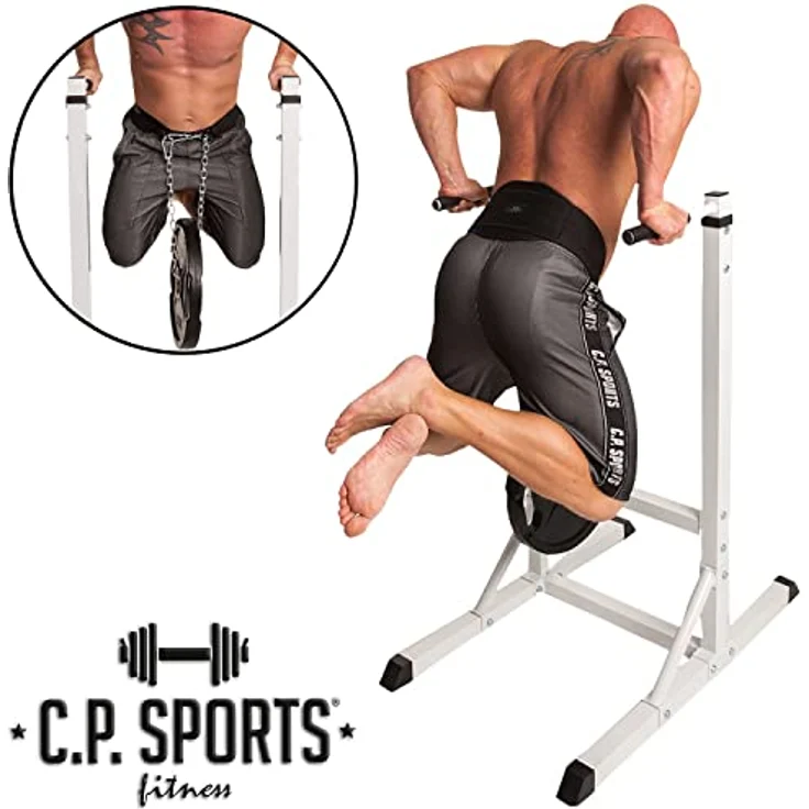 C.P.Sports Premium Dip-Gürtel | Profi Dipgürtel für Klimmzüge, Squats, Fitness, Krafttraining, Gym | Dipp Gürtel für Dips bis zu 250kg aus reißfestem Nylon mit Stahlkette für Hantelscheiben Gewichte – Bild 3