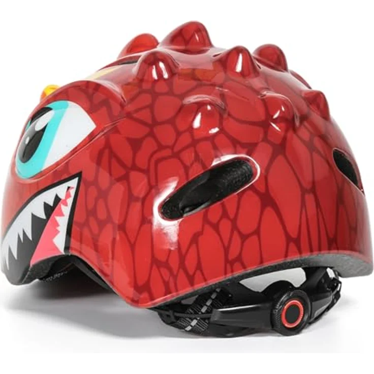 Wozinsky HT-006N, Leichtgewicht-Kinderfahrradhelm Größe S 50–54 cm, 360° System, rot – Bild 4