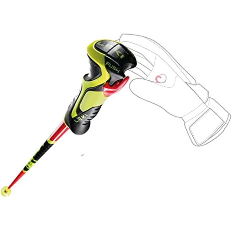 LEKI J-Skistock 2024/25 WCR Lite SL 3D 100cm, Skistock in Rot – Bild 5
