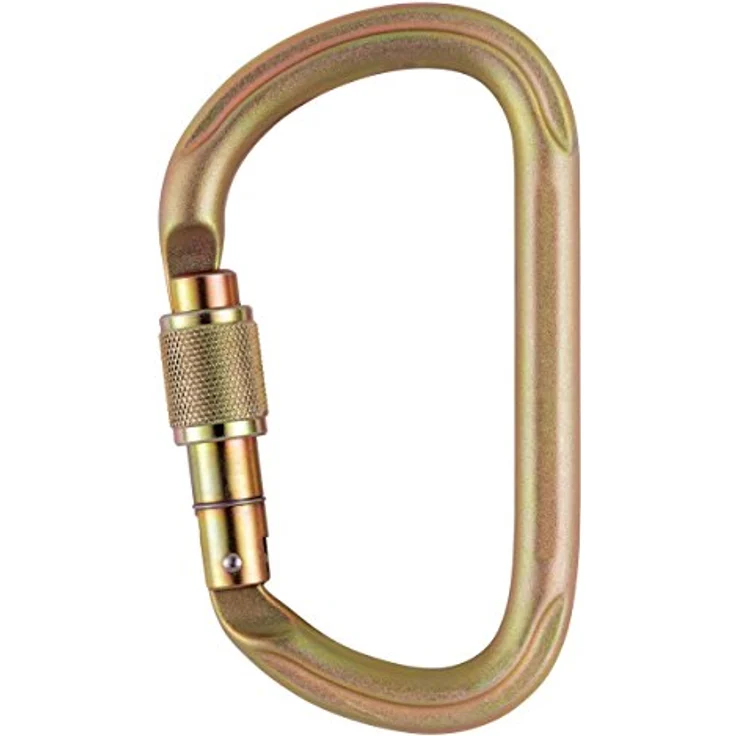Petzl M73 TL Vulcan, hochfester Stahl-Karabiner mit automatischer Dreifachverriegelung, Gold – Bild 3