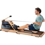 Christopeit Sport Wasser Rudergerät WP 5000 - Hybrid-Widerstandssystem - Massivholz - LCD-Computer - Klappbar