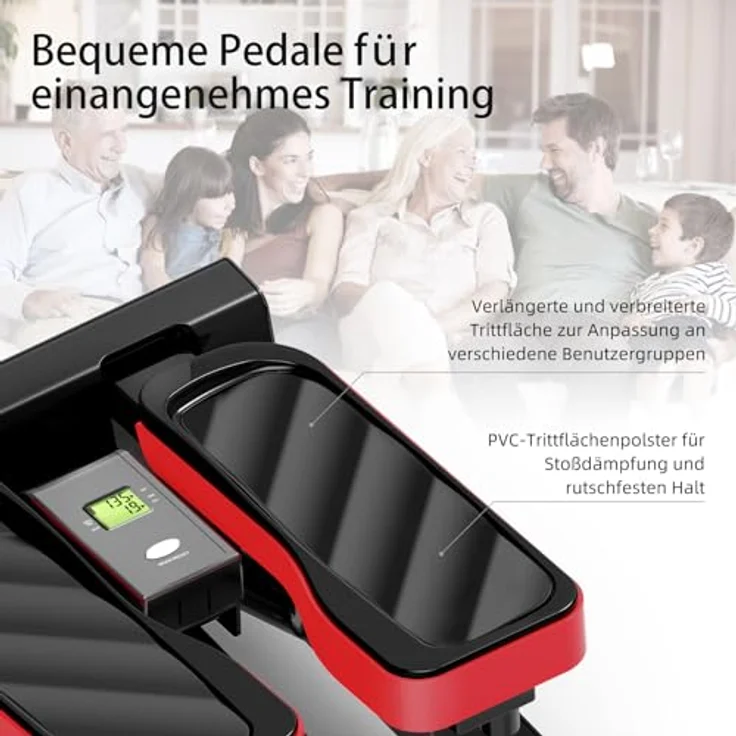 JASPORT ST3 Stepper, Up-Down Stepper mit Power Ropes, Widerstandstraining Stepper für Zuhause, mit Multifunktionsdisplay, verschleißfreie Hydraulik-Zylinder, leise, max. Belastbarkeit 100kg – Bild 4