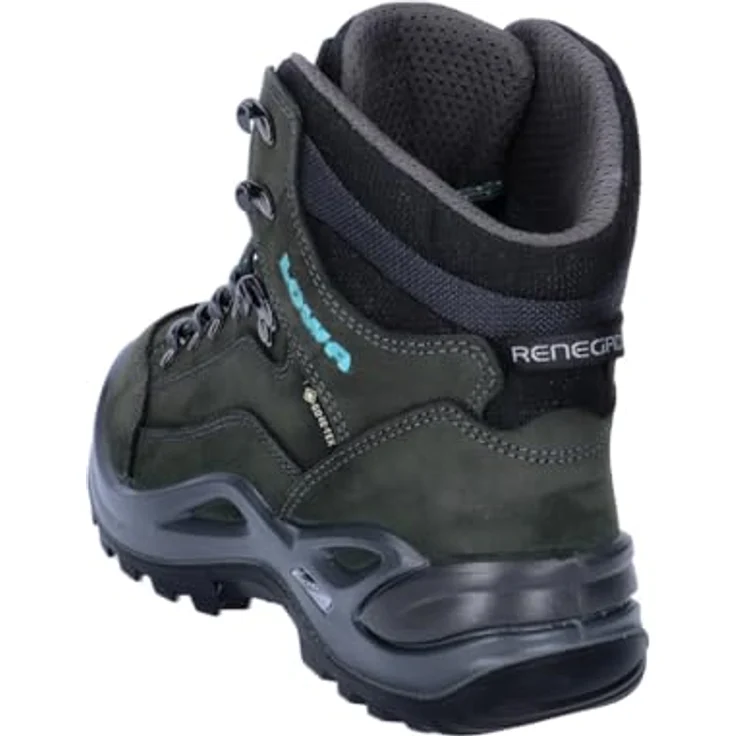 No Name Renegade GTX Mid, Damen Wanderschuhe, atmungsaktive und wasserdichte Schuhe, grau/türkis, UK 6.5 (40) – Bild 4