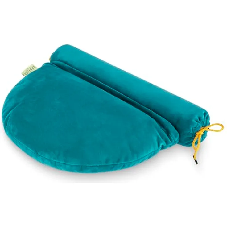 SAPURA Yogakissen mit Buchweizen - 2in1 Reise Meditationskissen und Yoga Bolster Rolle, Naturfarben