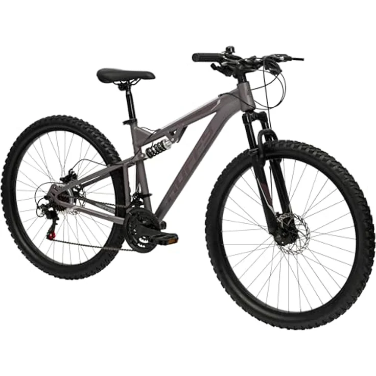 Huffy Marker Mountain Bike 27,5", Grau, 21-Gang Shimano, vollgefedert, höhenverstellbarer Sattel – Bild 1
