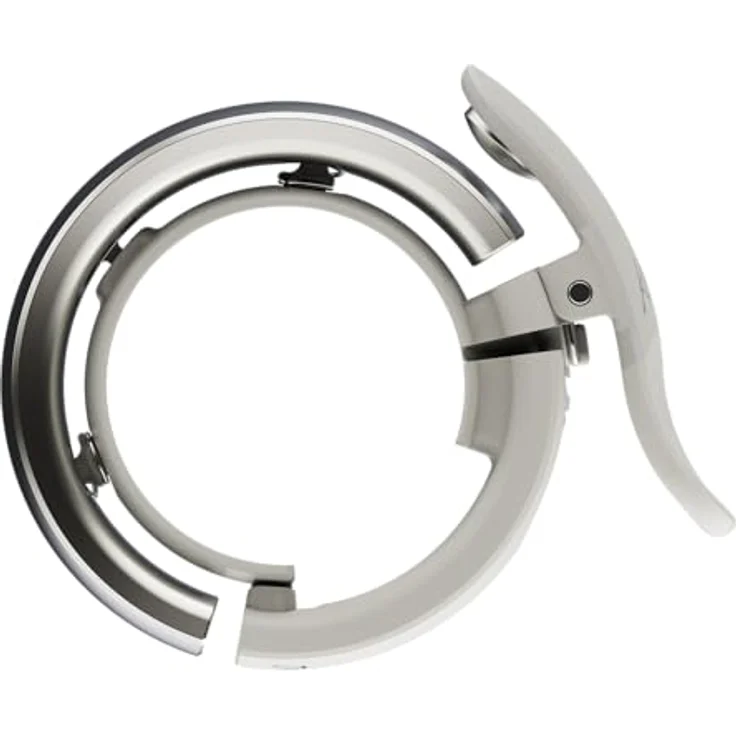 Knog Oi Prima Fahrradklingel, robuste Klingel für Kinderfahrräder, grau, 23,8-31,8 mm – Bild 2