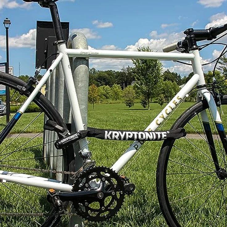 Kryptonite Veloschloss, 120 cm, 7 mm dicke Kettenglieder aus 3T-Manganstahl, bohrschutzsicher – Bild 5