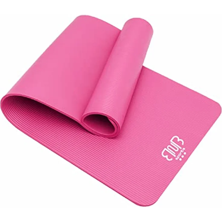 BnB Sports Premium NBR Sportmatte, rutschfeste Gymnastikmatte, Rosa Yogamatte Stretching Pilates, dicke Fitnessmatte, Workout Camping Outdoor & Abs Matte – Bild 1