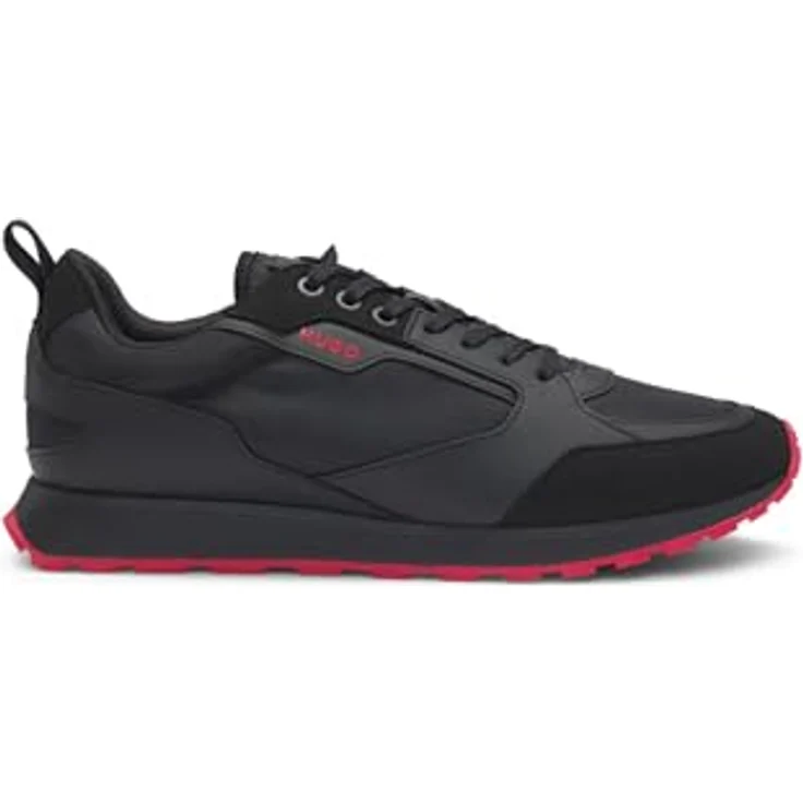 HUGO Isländisch_Runn_pumf_N 10266583 01, Laufschuhe aus Lederimitat mit rutschfester Synthetik-Sohle, Weite F für schmale bis normale Füße – Bild 1