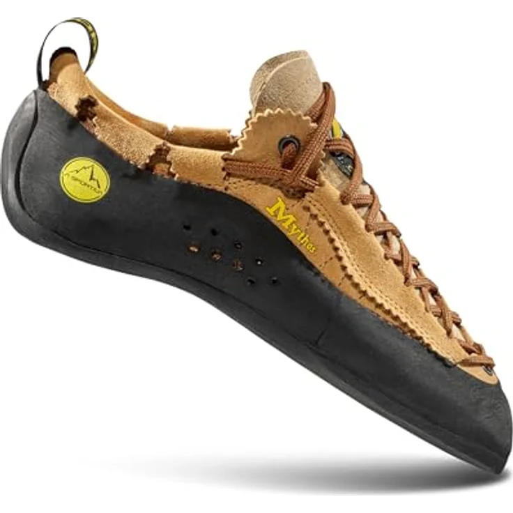 La Sportiva Mythos, Herren Kletterschuhe mit Schnürsystem, Vibram Sohle, 45, Braun – Bild 1