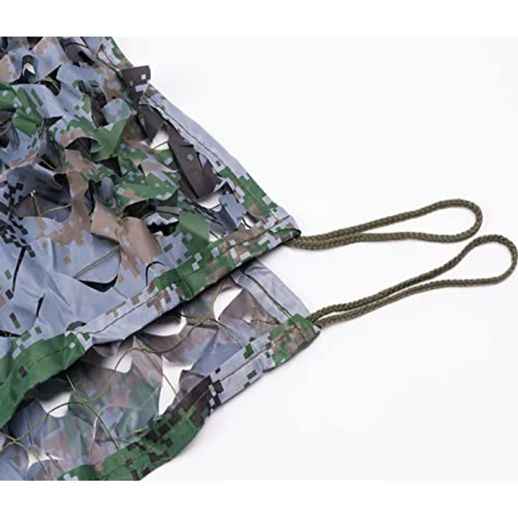NINAT Tarnnetz 3Mx3M, Camouflage Netz für Jagd und Outdoor, oliv-grün mit 3D-Laubdesign für hervorragende Tarnung – Bild 3
