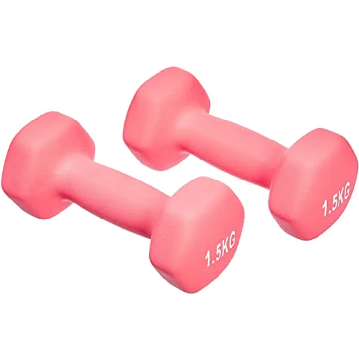 Amazon Basics Neopren Hanteln Gewichte,3.0 Pink,2er-Set (2 x 1.5Kg) - Preisvergleich