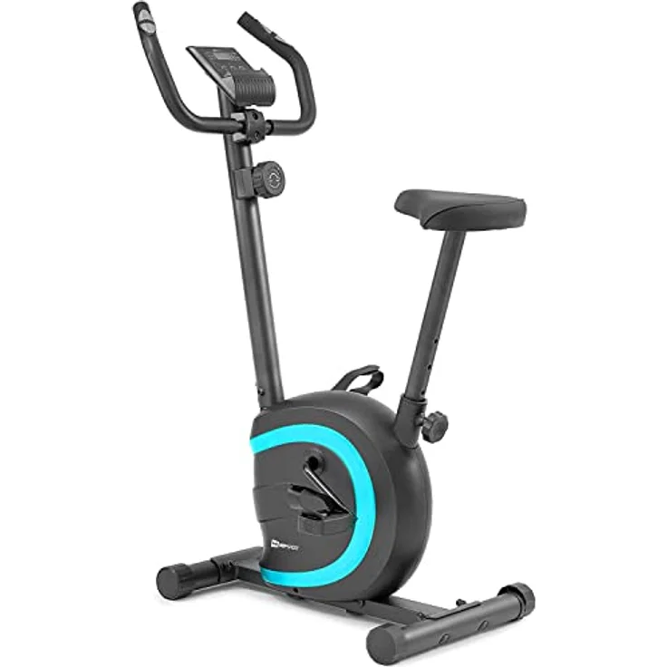 Hop-Sport HS-015H Heimtrainer Fahrrad für Zuhause - kompaktes Fitnessbike ideal für Senioren - Fitnessfahhrad mit Trainingscomputer für EIN max. Nutzergewicht von 120kg Türkis – Bild 2
