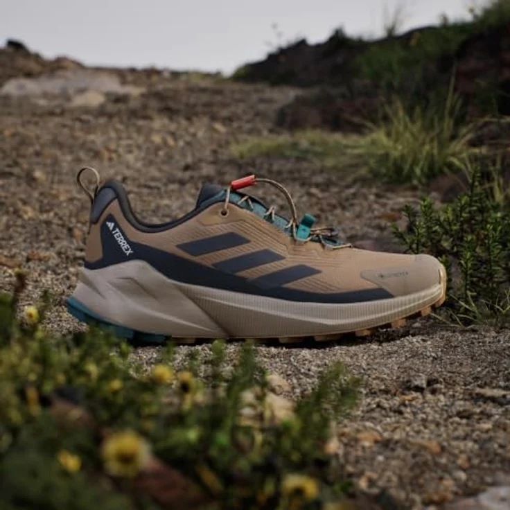 adidas Terrex Trailmaker 2 Gore-Tex, wasserdichte Wanderschuhe mit Speed Lacing System, Cardboard Grey/Five Carbon - EU 40 2/3 – Bild 2
