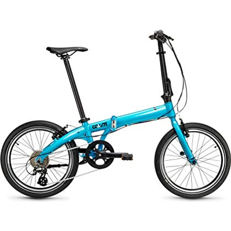 COAST Bikes Hightide No. 04 8S Faltrad, Sky Blue, 20 Zoll, Klapprad für Erwachsene