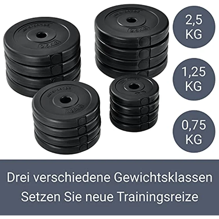 ArtSport 2er Hantelset 30kg - Kurzhantel Set mit 2 Kurzhanteln, 16 Gewichte Hantelscheiben und Sternverschlüsse - Krafttraining Kurzhantelset Hantel – Bild 4
