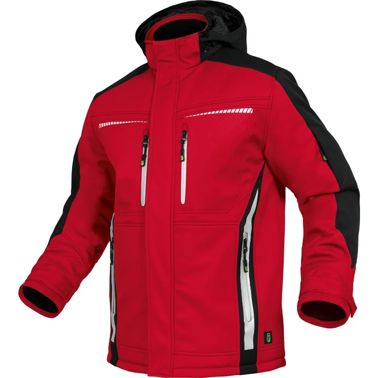 LEIBWÄCHTER Winter-Softshelljacke Flex-Line, atmungsaktiv und wasserdicht, Gr. L, rot/schwarz