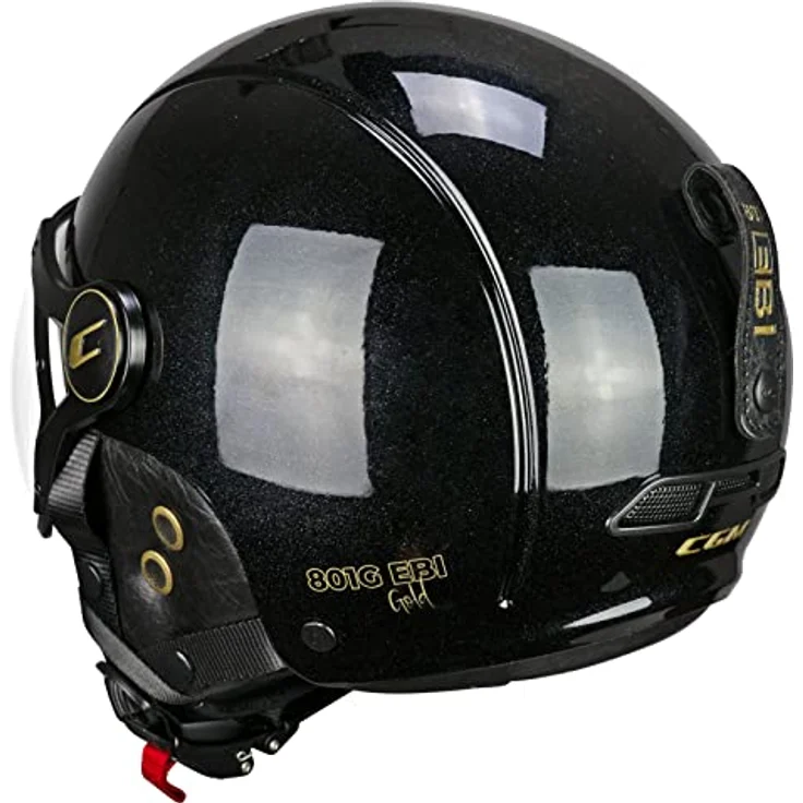 CGM EBI Unisex Skihelm, Schwarz Gold Perle, CE-zertifiziert für Fahrrad und Skifahren, Größe S (55-56cm) – Bild 4