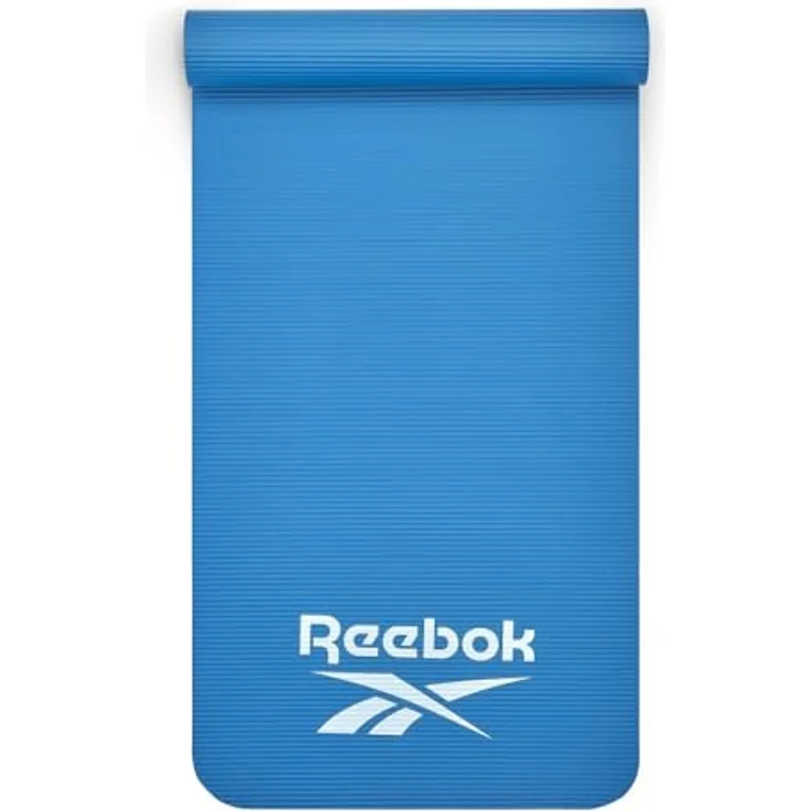 Reebok Trainingsmatte 7mm, Performance-Yogamatte aus 100% NBR-Schaumstoff, blau, leicht und rutschfest – Bild 4