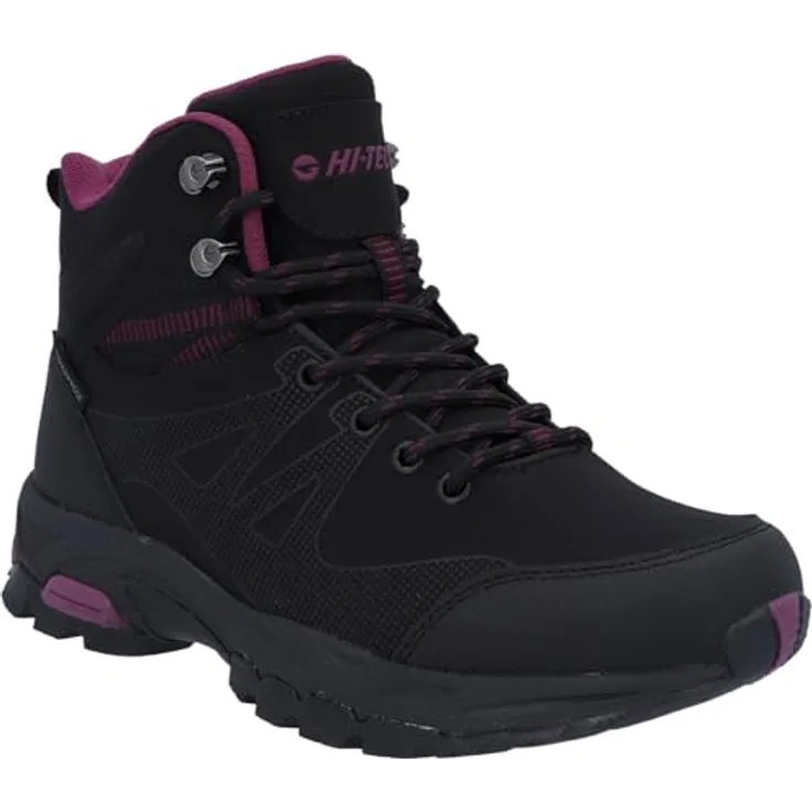 Hi-Tec Jackdaw Mid WP W, bequemer Wanderschuh für Damen mit hohem Schaft und rutschfester Gummi-Sohle
