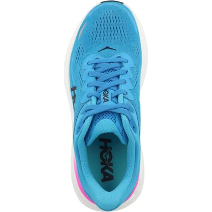 Hoka Bondi 9, Damen Laufschuhe aus 100% veganem Material, atmungsaktives Obermaterial, optimale Dämpfung, Größe 39 1/3, Blau – Bild 2