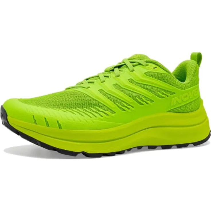 Inov-8 TrailFly Max V2, Laufschuh mit maximaler Dämpfung, atmungsaktiv und leicht, vegan, grün
