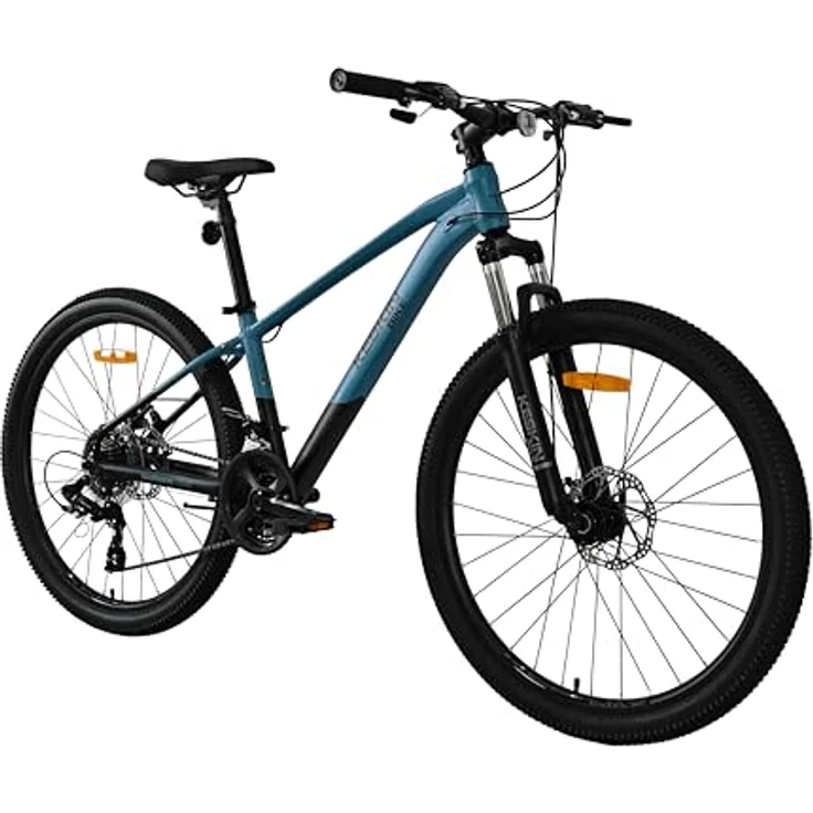Keskin Bikes HT MTB1, Hardtail-Mountainbike mit Aluminiumrahmen, 26" x 2.35", SM21-Speed, mechanische Scheibenbremsen, Blau Schwarz – Bild 1