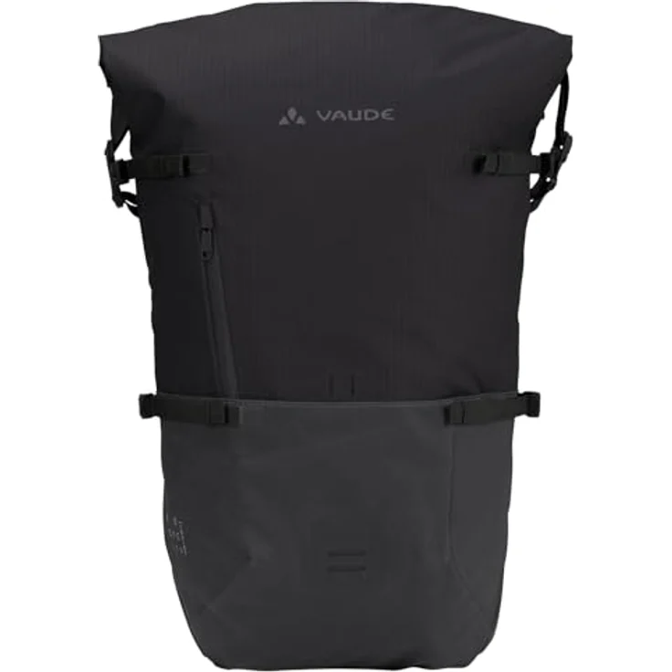 VAUDE CityGo II 23 Liter Schwarz, wasserdichter Rolltop Rucksack mit Laptop-Fach – Bild 5