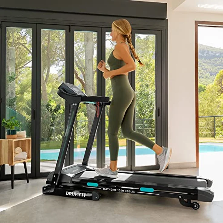Cecotec DrumFit WayHome, Faltbares Laufband mit Neigung, Massagegürtel, Hanteln, 1-18 km/h, 12 Programme, große Lauffläche 130 x 42 cm – Bild 2