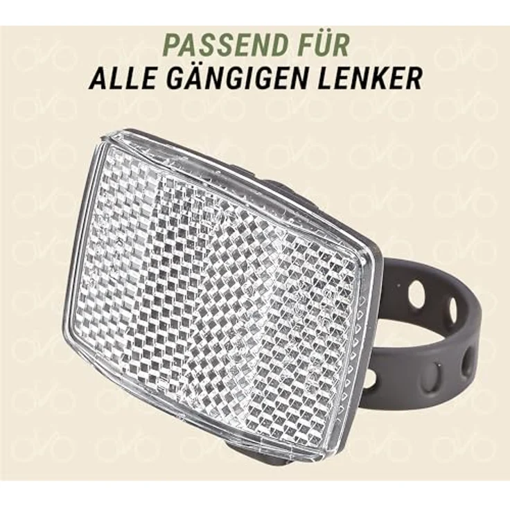 Prophete MTB-Reflektor mit Halter, StVZO zugelassen, weiß/schwarz, Größe L, 5261 – Bild 4