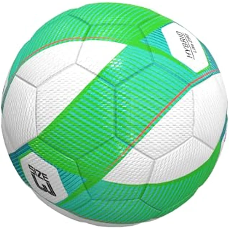 Erima HYBRID LITE 290 Fußball Green Gecko/Petrol 3 - Langlebiges PU mit 3D-Struktur, minimale Wasseraufnahme – Bild 3
