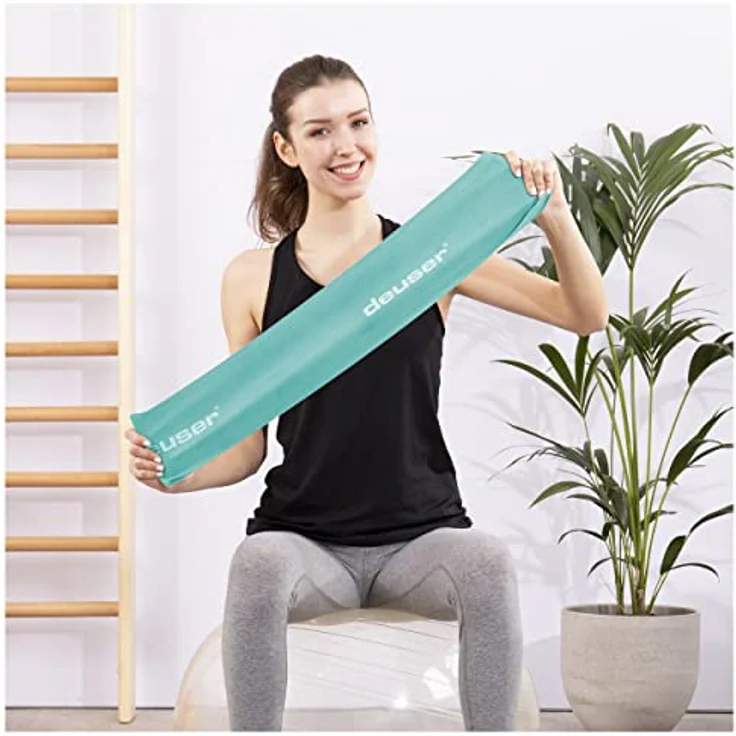 Deuser Band Therapie 20 m Aqua Fitnessband, chlorresistent, latexfrei, grün, One Size – Bild 4