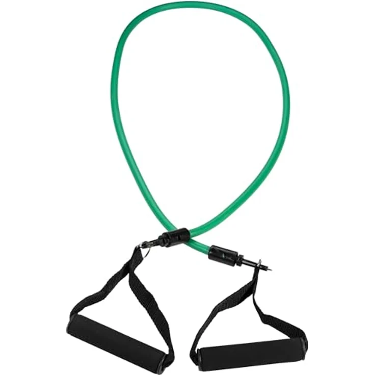 GORILLA SPORTS® Expander Tubes - 3er Set, verstellbare Fitnessbänder mit Schaumstoffgriffen, inkl. Tragetasche, 3 Widerstandsstärken (Rot, Blau, Grün) für Pilates und Physio – Bild 5