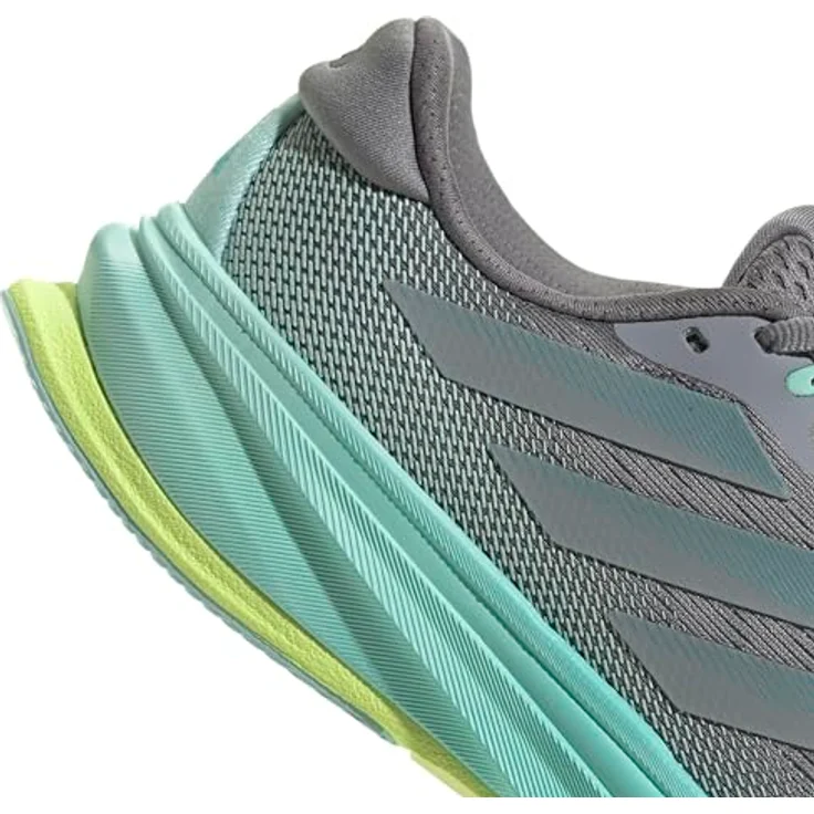 Adidas JQ7691 Laufschuh, Neutral mit atmungsaktivem Mesh, Dämpfung und rutschfester Laufsohle, GREY/MAGRMT/FLAAQU, Größe 39 1/3 – Bild 8