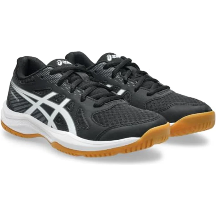 Asics Upcourt 6 GS, Hallensportschuhe für Kinder mit Lederimitat-Obermaterial und abriebfester Gummiaußensohle, Schwarz, Gr. 37 – Bild 6